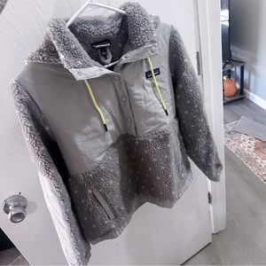 patagonia hooded button pullover sweater